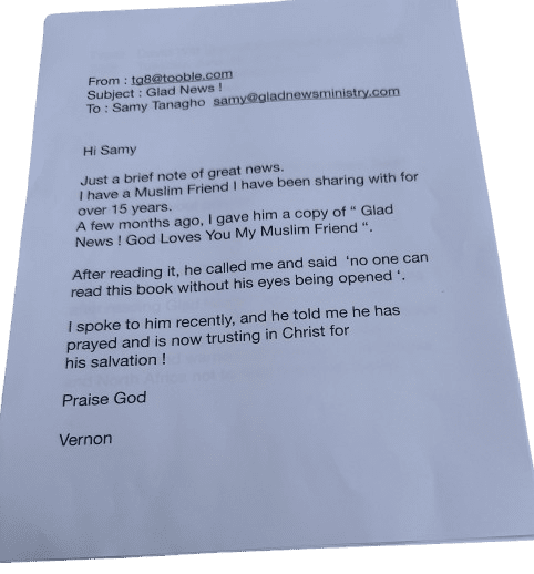 A letter from a person to someone else